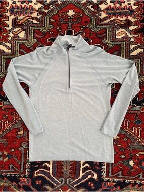 Lululemon Men’s Metal Vent Tech Quarter Zip Light Blue Medium